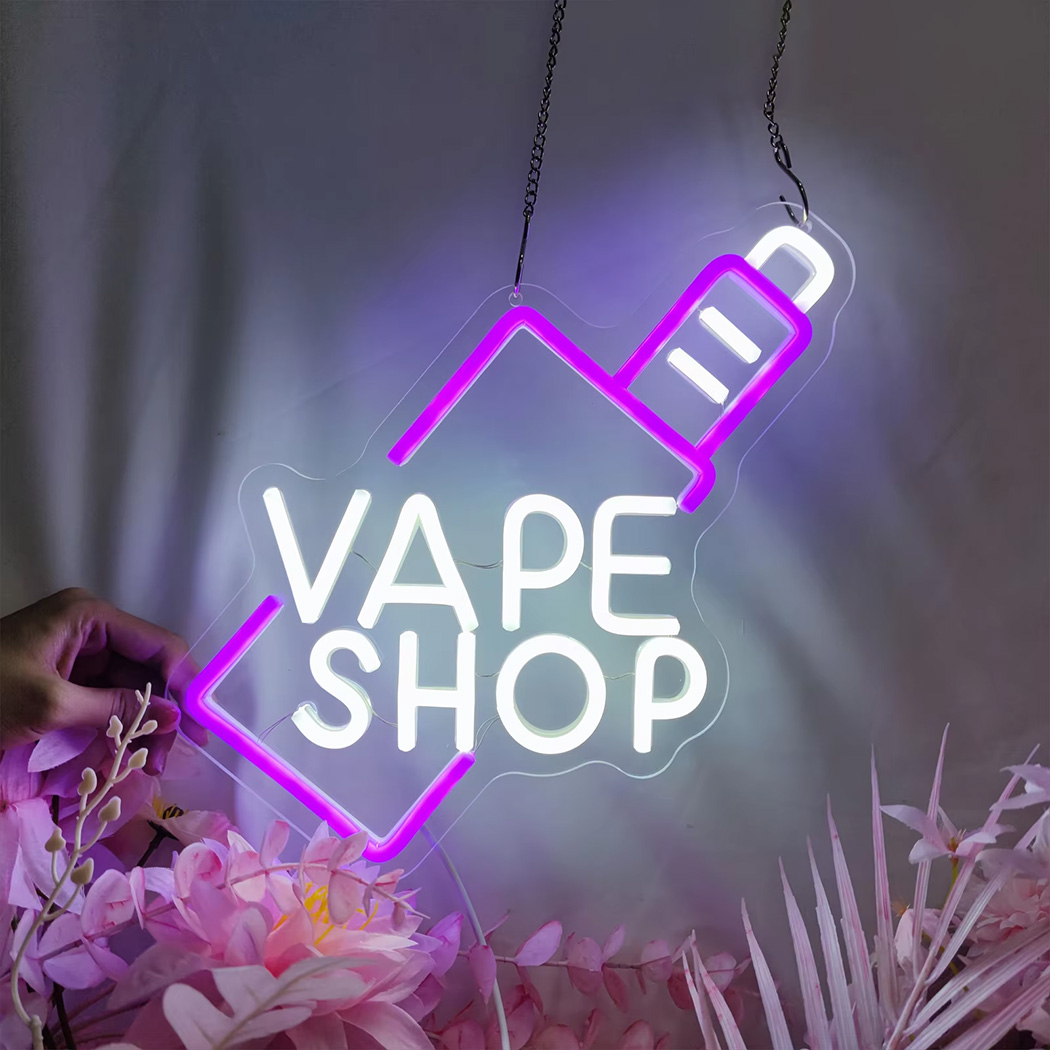 Vaping Shop - VAPE Shop LED-Neonschild, passend für USB-Aufladung,